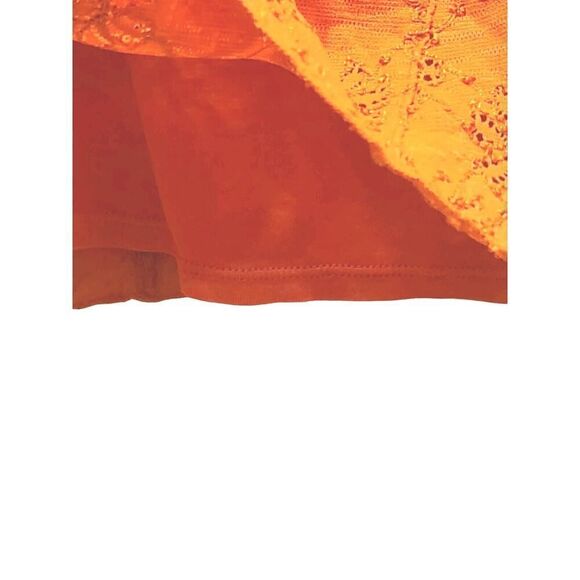 Free People Womens Daisy Godet Lace Mini Dress Red Coral Floral Boho | S | EUC - Picture 7 of 12